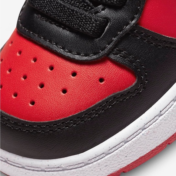 Nike Court Borough Low Recraft  8C university Red Black unisex New In Box Toddle - Picture 13 of 14